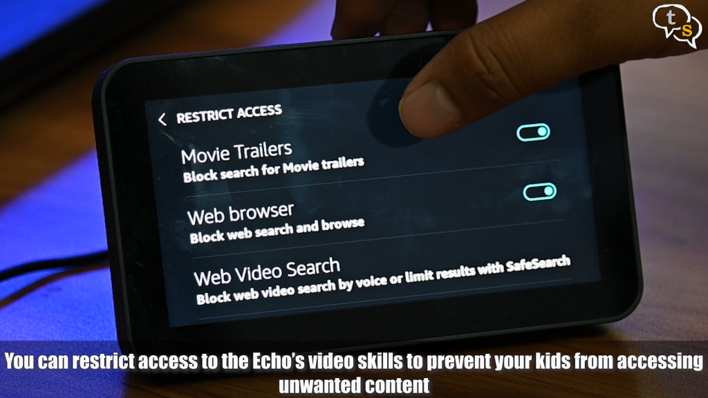 Echo Show 5 Restrict access