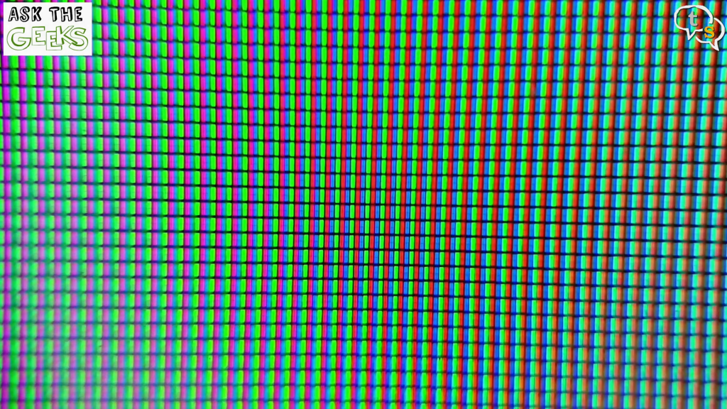 Macro opf TV screen