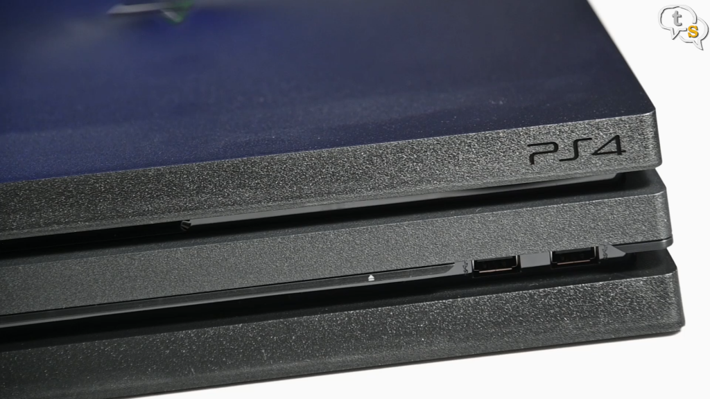 PlayStation 4 Pro logo and usb ports