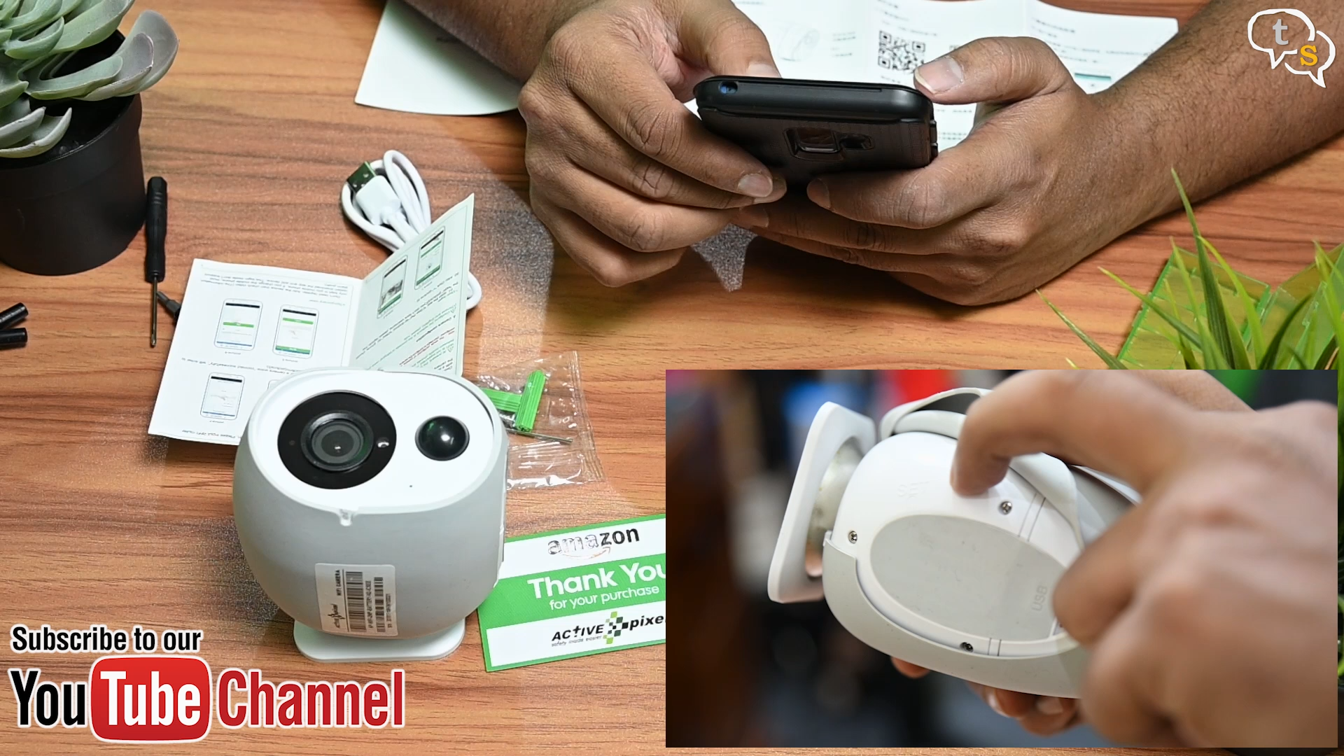 active pixel wifi battery camera set button to reset camera 