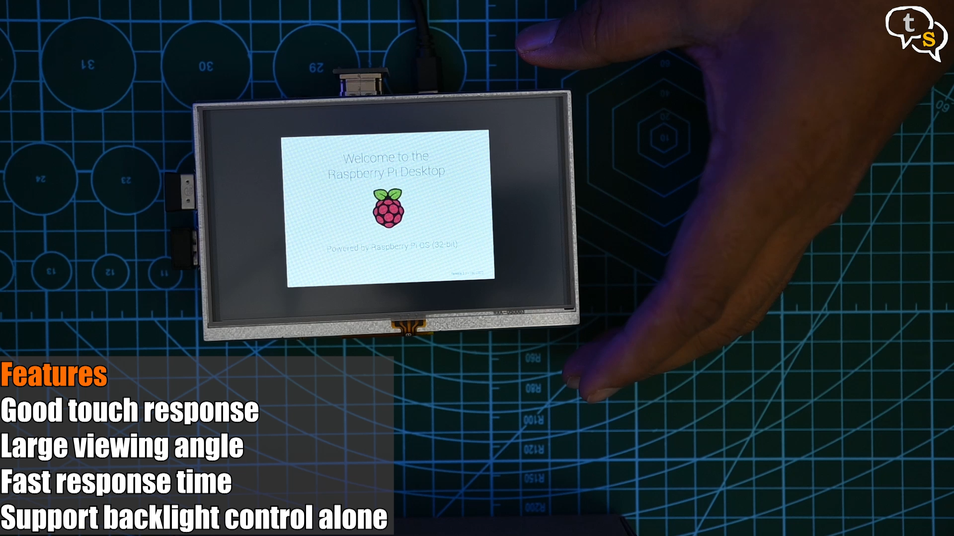 Raspberry Pi, 5 inch touchscreen display now active