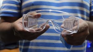 A picture containing striped, person Description automatically generated