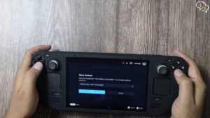 Hands holding a game controller Description automatically generated with low confidence